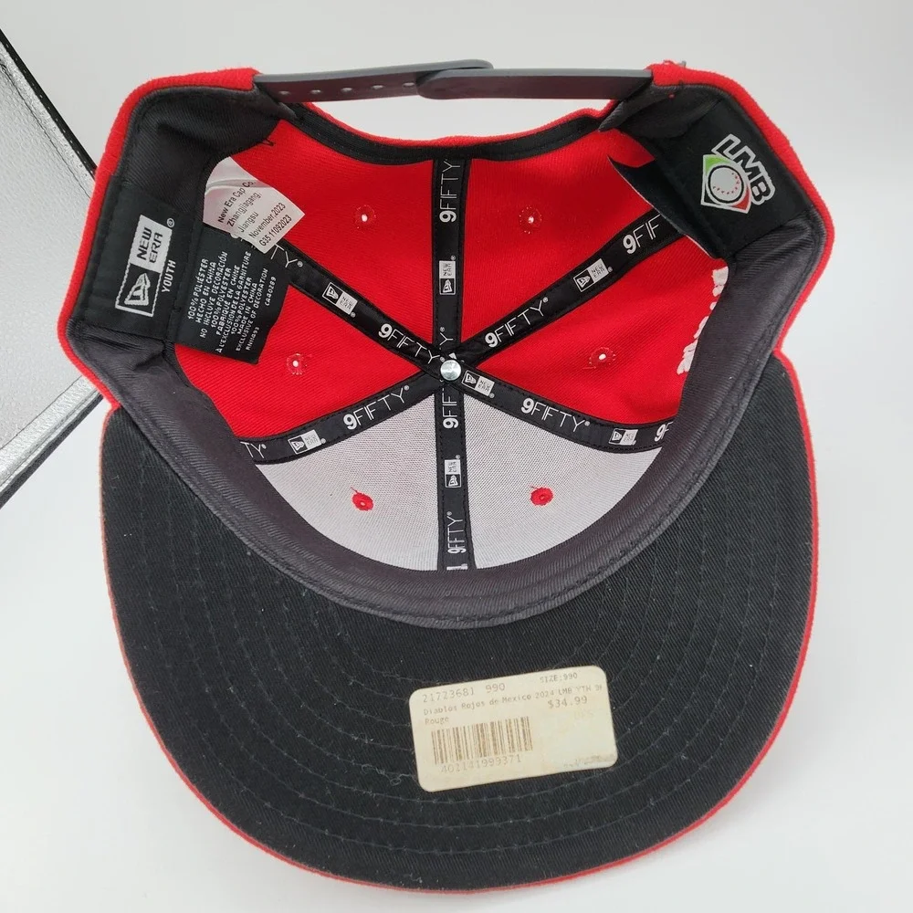 Diablos‎ Rojos del Mexico Hat Youth Kids Snapback New Era 9Fifty Red Devils NEW